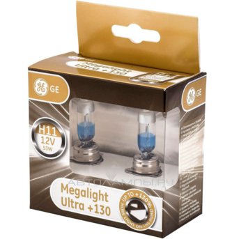 H11 12V-55W (PGJ19-2) (+130% света) Megalight Ultra +130 (к.уп.2шт.) 93040088 (53110XNU) 93040088 (53110XNU (ку.2))