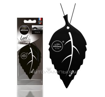 Leaf (12cm x 7cm) Black Ароматизатор (бумага, подвес.) 92088